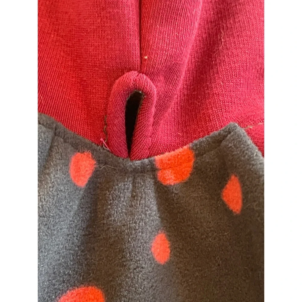 Fitwarm Pet Hoodie Polka Dot Fleece Dog Sweater Burgundy‎ Navy Blue Small